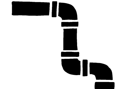 Symbol Metallrohrleitung