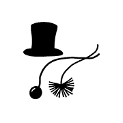 Schornsteinfegerhut und Reinigungsgerät